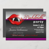 ハロウィンヴァンパイアバチェロレッテ招待状 招待状 (正面/裏面)