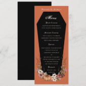 ハロウィンヴァンパイア棺ウェディングパーティテラコッタ メニュー (正面/裏面)