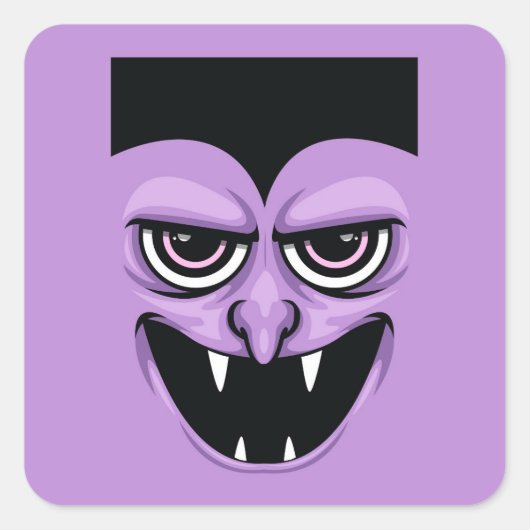 ハロウィンヴァンパイア スクエアシール (正面)