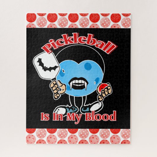 ハロウィンヴァンパイア – Pickleball Is In My Blood ジグソーパズル (縦)