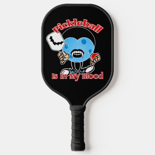 ハロウィンヴァンパイア – Pickleball Is In My Blood ピックルボールラケット (正面)