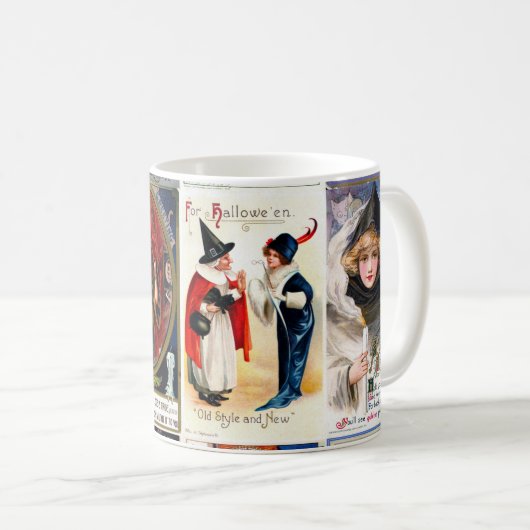 ハロウィンヴィンテージはがき コーヒーマグカップ (正面右)