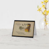 ハロウィンヴィンテージ挨拶状 カード (黄色い花)