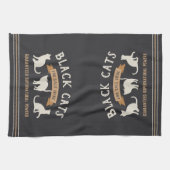 ハロウィンヴィンテージ黒猫 キッチンタオル (横)