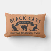 ハロウィンヴィンテージ黒猫 ランバークッション (正面)