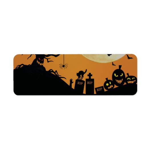 ハロウィン不気味おもしろい ラベル (正面)