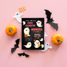 ハロウィン不気味かわいい幽霊ガール誕生日