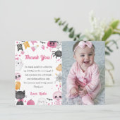 ハロウィン不気味かわいい幽霊サンキューカード写真 サンキューカード (スタンド正面)