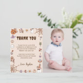 ハロウィン不気味かわいい幽霊写真 サンキューカード (スタンド正面)