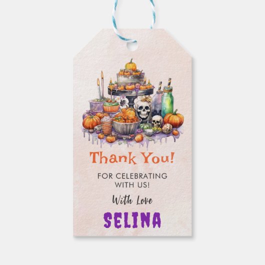 ハロウィン不気味かわいい幽霊誕生日パーティギフトTa ギフトタグ (裏面)