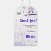 ハロウィン不気味かわいい幽霊誕生日パーティー ギフトタグ (正面)