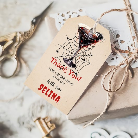 ハロウィン不気味かわいい幽霊誕生日パーティー ギフトタグ