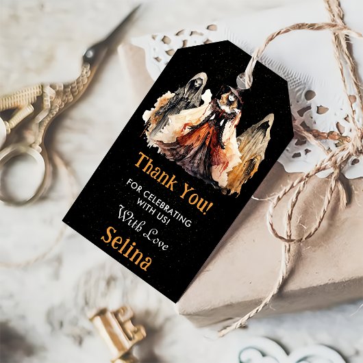 ハロウィン不気味かわいい幽霊誕生日パーティー ギフトタグ