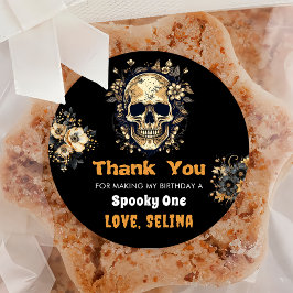 ハロウィン不気味かわいい幽霊誕生日パーティー ラウンドシール