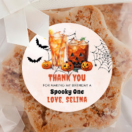 ハロウィン不気味かわいい幽霊誕生日パーティー ラウンドシール