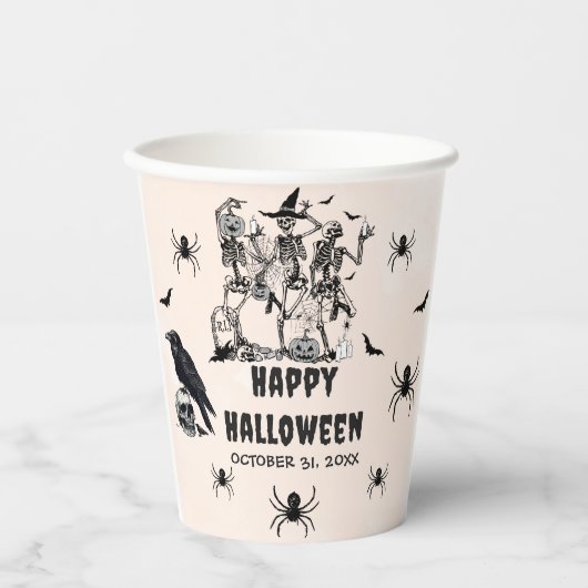 ハロウィン不気味かわいい幽霊誕生日パーティー 紙コップ (正面)