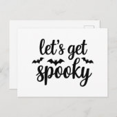 ハロウィン不気味こうもりのグラフィックデザイン ポストカード (正面/裏面)