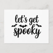 ハロウィン不気味こうもりのグラフィックデザイン ポストカード (正面)