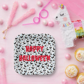 ハロウィン不気味こうもり設計紙プレート ペーパープレート (パーティー)