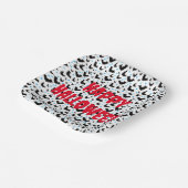 ハロウィン不気味こうもり設計紙プレート ペーパープレート (傾斜あり)