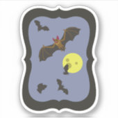ハロウィン不気味こうもり シール (正面)