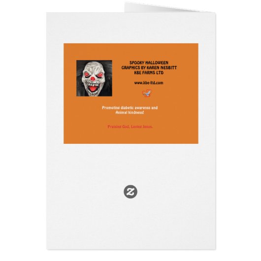 ハロウィン不気味なカード (裏面)