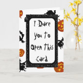 ハロウィン不気味なカード カード (黄色い花)