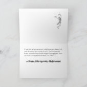 ハロウィン不気味なカード、スカル、おもしろいな花- カード (内部)