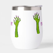 ハロウィン不気味なゾンビハンズパープル爪、 ネイルカスタム (左面)