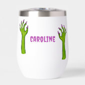 ハロウィン不気味なゾンビハンズパープル爪、 ネイルカスタム (正面)