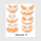ハロウィン不気味な恐ろしい幽霊の悪不気味顔 シール (シート)
