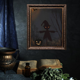 ハロウィン不気味のかかしカボチャ フォトプリント