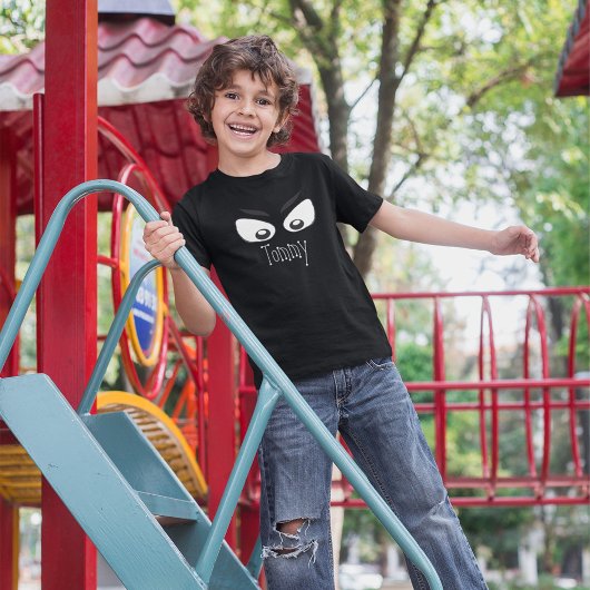 ハロウィン不気味のかわいい白黒の目 Tシャツ