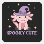 ハロウィン不気味のために可愛い動物を愛するアクソロトル スクエアシール (正面)