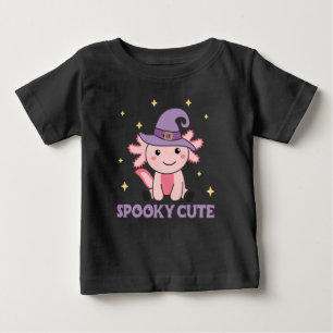 ハロウィン不気味のために可愛い動物を愛するアクソロトル ベビーTシャツ