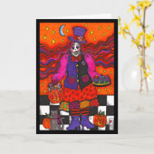 ハロウィン不気味のために豊富に カード (黄色い花)