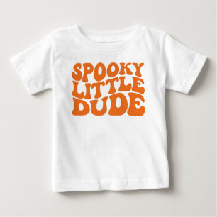 ハロウィン不気味のアクティブなリトル・ダード ベビーTシャツ