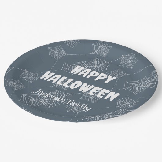 ハロウィン不気味のカスタマイズ ペーパープレート (アングル)