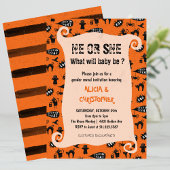 ハロウィン不気味のジェンダーの暴露をトリックと治療する 招待状