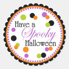 ハロウィン不気味のステッカーを持つ ラウンドシール