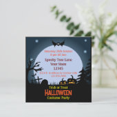 ハロウィン不気味のナイトコスチュームパーティー 招待状 (スタンド正面)