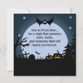 ハロウィン不気味のナイトコスチュームパーティー 招待状 (裏面)