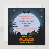 ハロウィン不気味のナイトコスチュームパーティー 招待状 (正面)