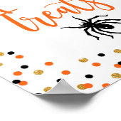 ハロウィン不気味のパーティー標識 ポスター (角)