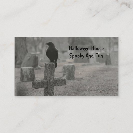 ハロウィン不気味のブラックバード 名刺 (正面)