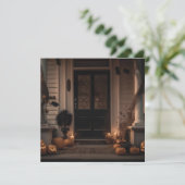 ハロウィン不気味のポーチデコールとジャックオーランタン (スタンド正面)