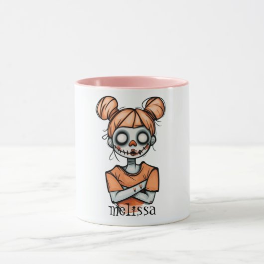 ハロウィン不気味の人形 マグカップ (中央)