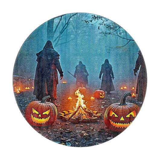 ハロウィン不気味の儀式デザイン カッティングボード (正面)