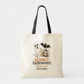ハロウィン不気味の名前のトリックまたは治療 トートバッグ (正面)