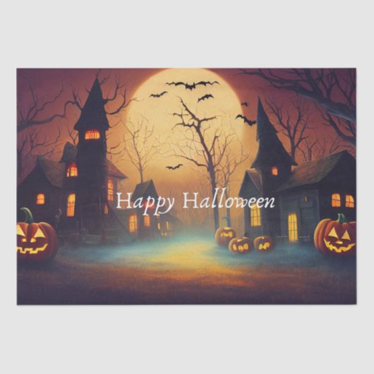 ハロウィン不気味の城クラフト 薄葉紙 (正面)